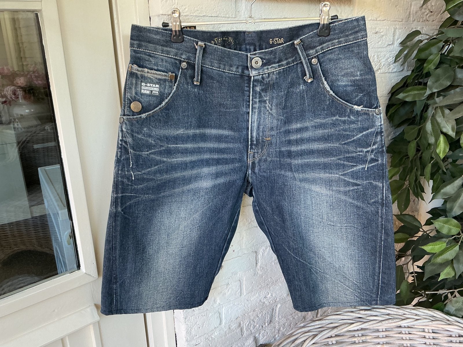 G-Star RAW korte jeans - Maat M, Ophalen of Verzenden, Gedragen, Blauw, W32 (confectie 46) of kleiner