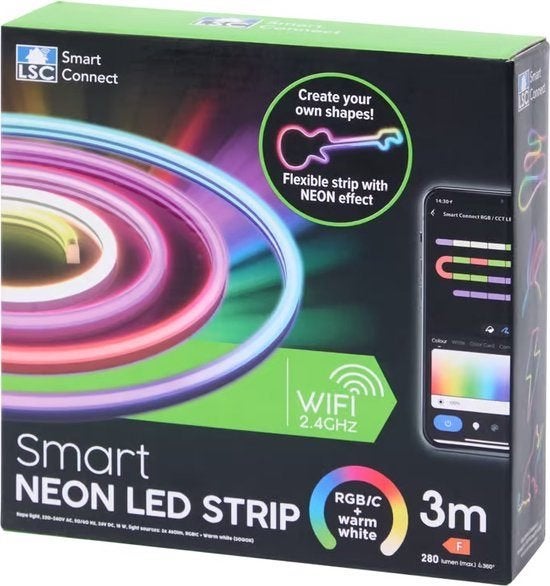 LSC Smart Connect neon ledstrip 3 meter, Ophalen, Led-lamp, Minder dan 30 watt, Nieuw