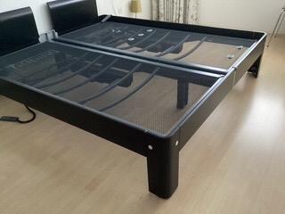 Modern zwart Auping Auronde bed 200x190, elektrisch verstelb, Huis en Inrichting, Slaapkamer | Bedden, Ophalen, Zwart, Tweepersoons