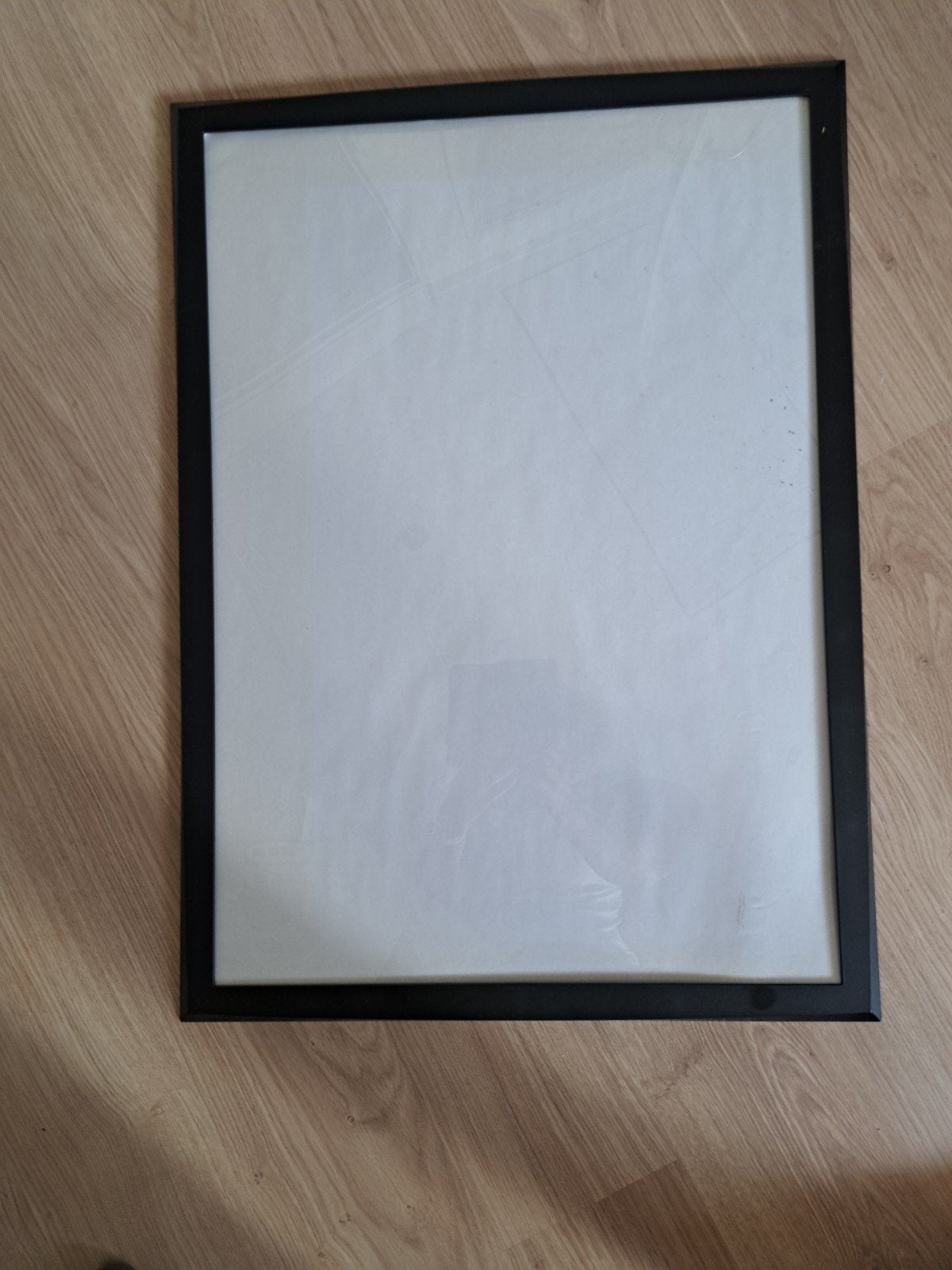 Zwarte fotolijst 74x54 cm, Huis en Inrichting, Woonaccessoires | Lijsten, Gebruikt, Hangend, Ophalen of Verzenden, Fotolijst