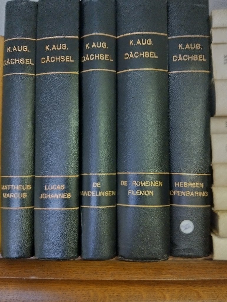 Nr. 362 K. Aug. Dächsel, Bijbelverklaring N.T. 5 delen, Ophalen of Verzenden, Gelezen, Dächsel, K. Aug., Christendom | Protestants