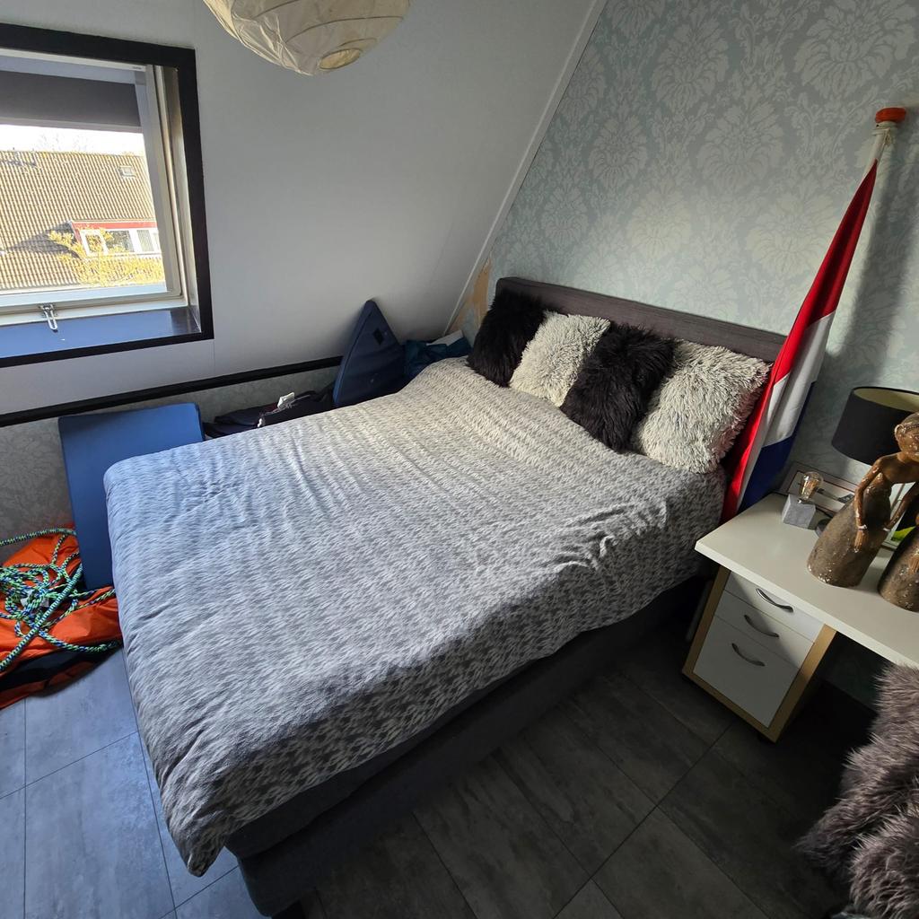 IKEA boxspring 160x200 zo goed als nieuw, Huis en Inrichting, Slaapkamer | Boxsprings, Tweepersoons, Ophalen of Verzenden, Zo goed als nieuw