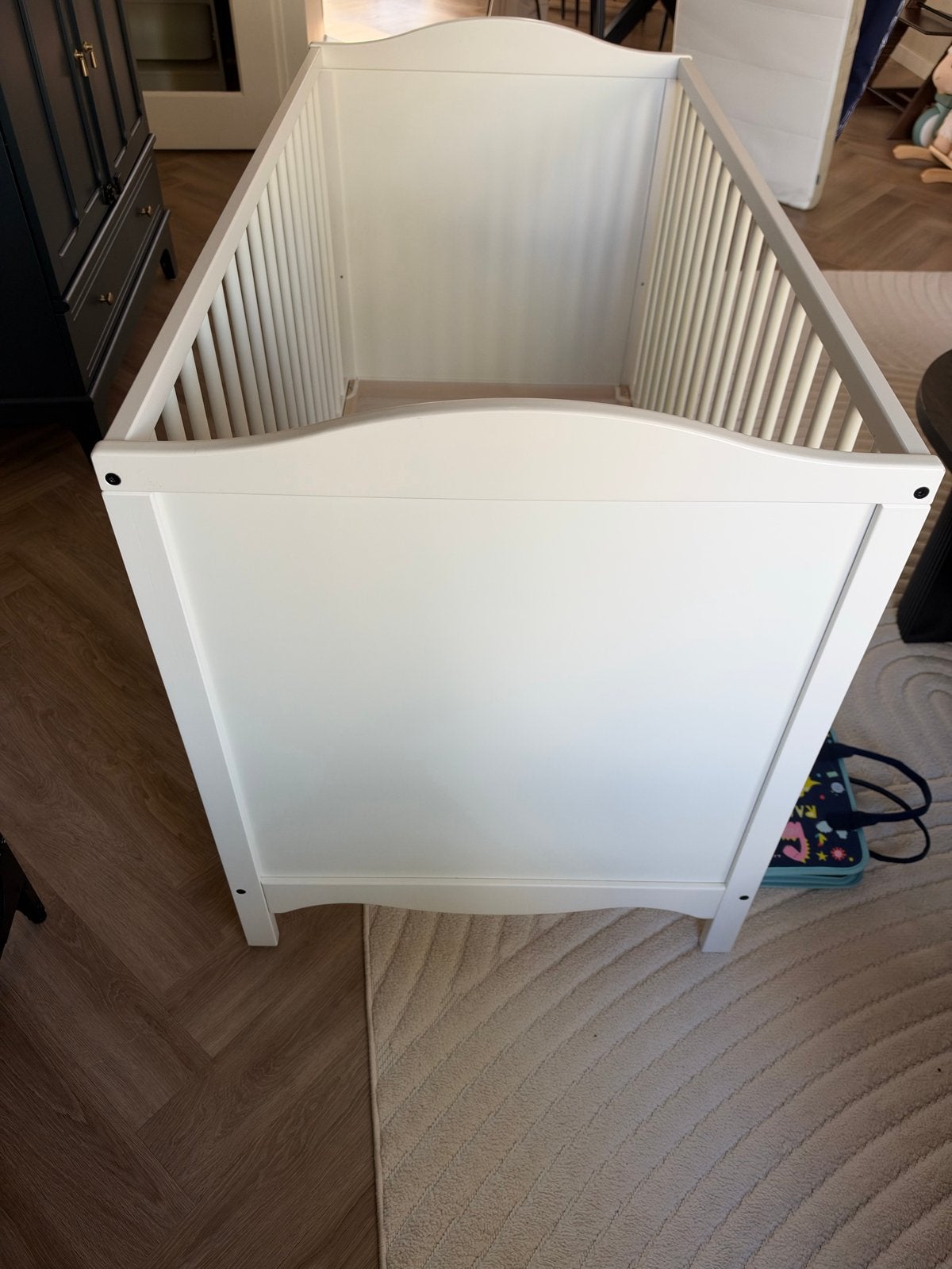 Wit ledikantje met matras - Zo goed als nieuw, Ophalen, Zo goed als nieuw, Ledikant