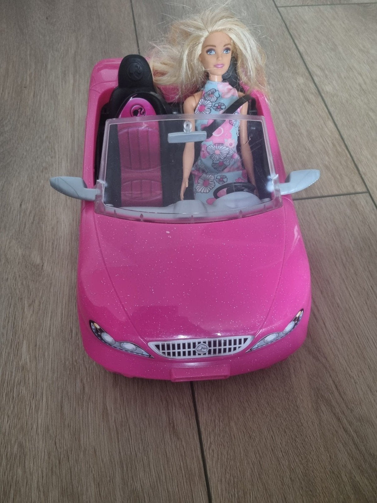Roze barbie auto cabrio inclusief barbie, Ophalen of Verzenden, Barbie