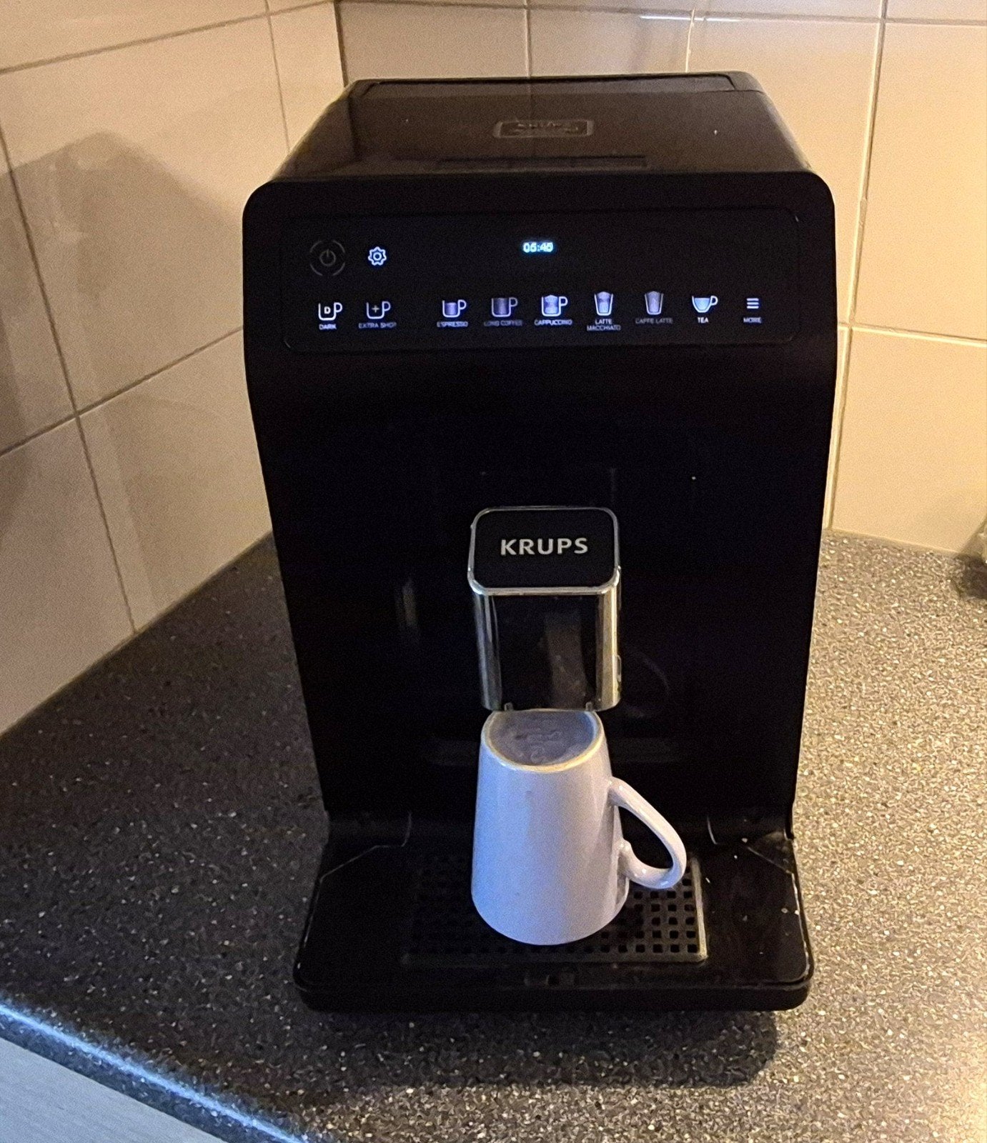 Krups Quattro forse, Ophalen, Koffiemachine