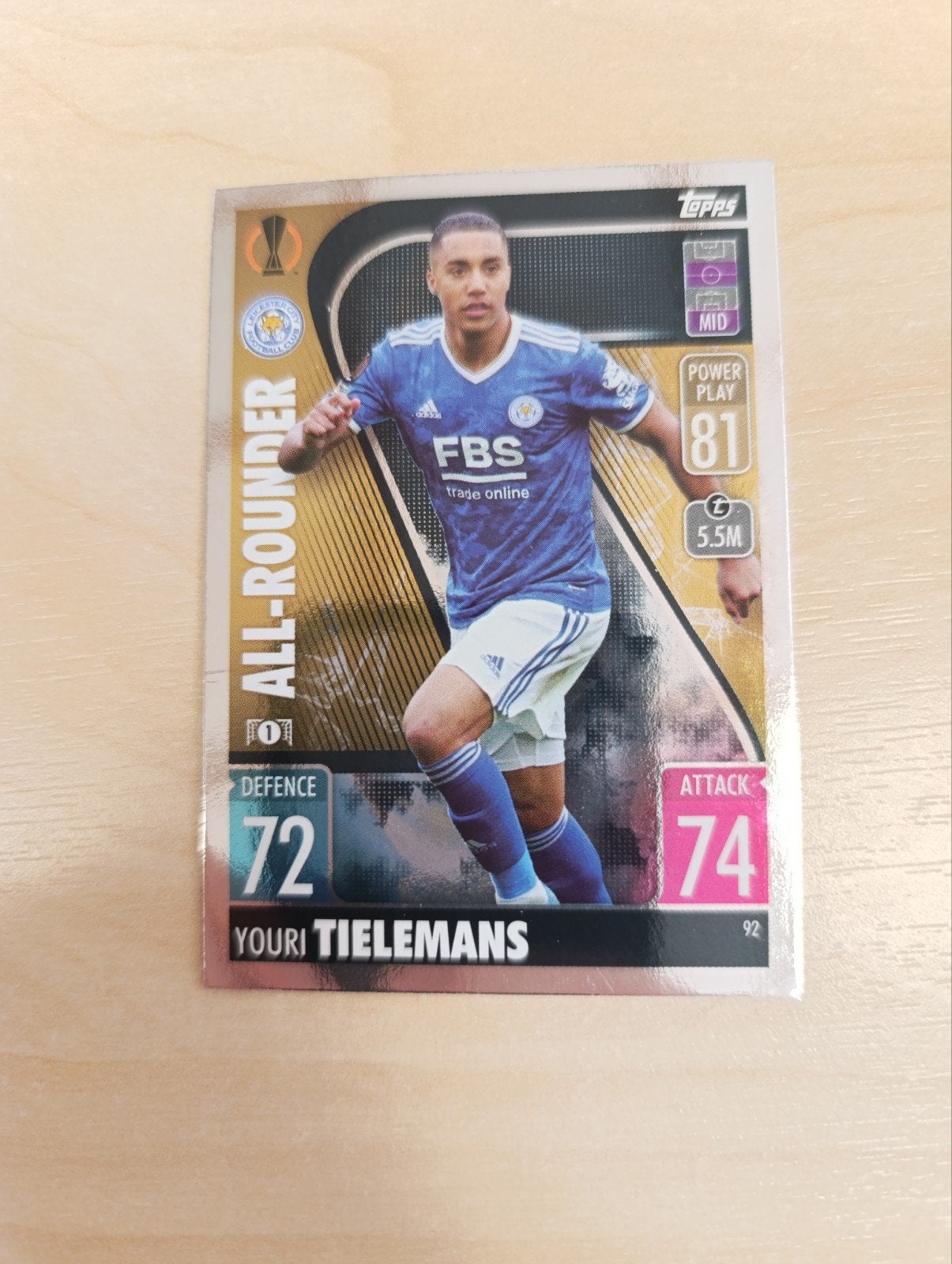 Youri Tielemans All-Rounder Topps Match Attax 2021-22, Ophalen of Verzenden, Nieuw, Buitenlandse clubs, Spelerskaart
