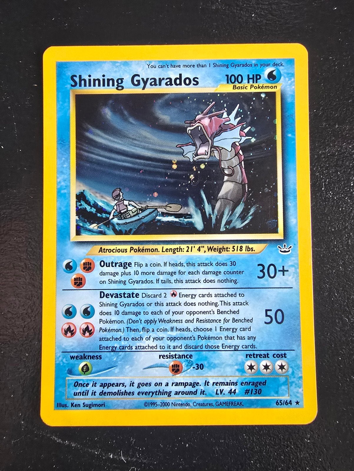 Shining Gyarados! Zeldzame Pokemon kaart, Ophalen of Verzenden