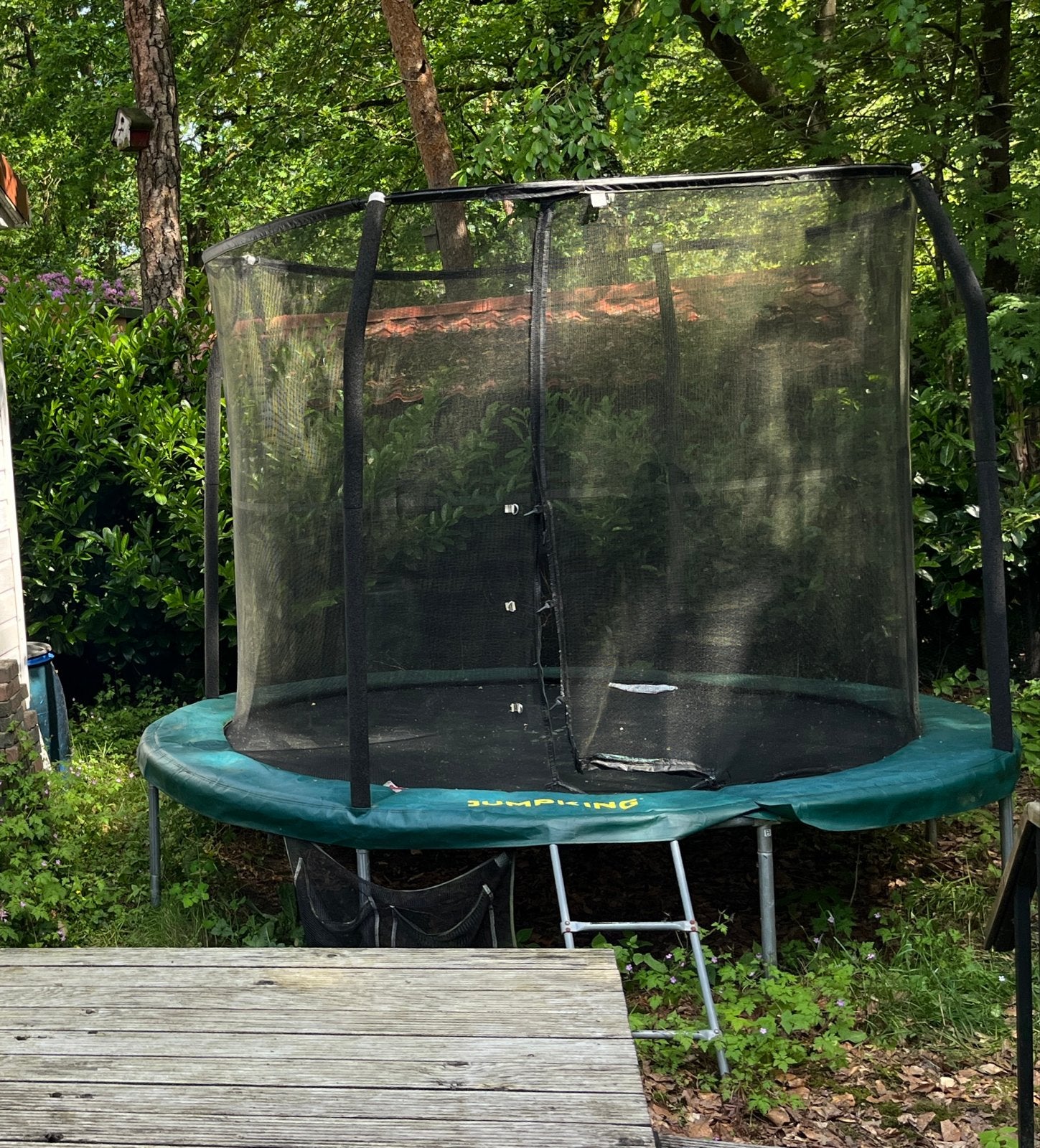 Grote trampoline van Jumpking met veiligheidsnet, Ophalen, Gebruikt