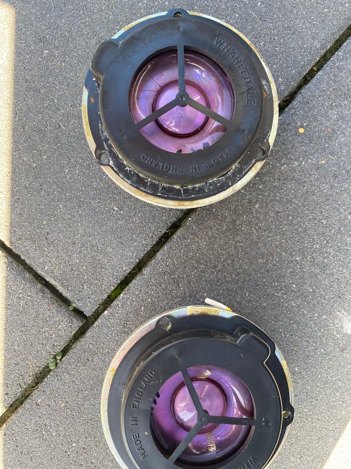 Zeldzame paarse Wharfedale tweeters - Made in England, Audio, Tv en Foto, Ophalen of Verzenden, Gebruikt, Overige typen, Wharfedale