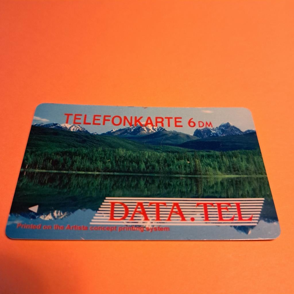 Vintage Duitse telefoonkaart 6 DM - DATA.TEL, Ophalen of Verzenden, Buitenland