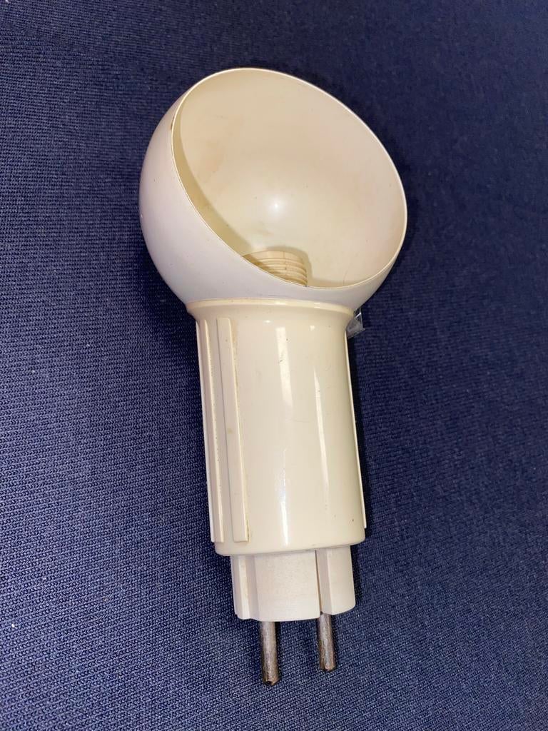 Vintage Deense wandlamp/nachtlampje, wit, jaren 70, Ophalen