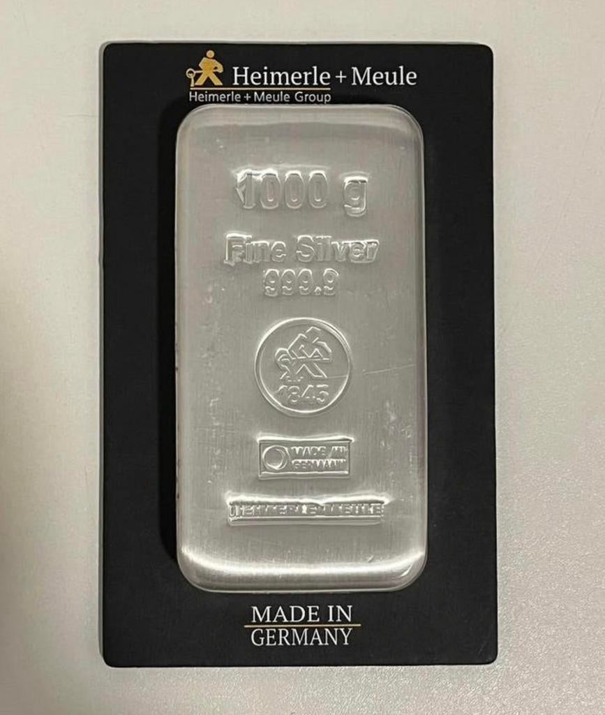 Kilo zilver .999 - Hemerle+Meule, Ophalen of Verzenden, Zilver
