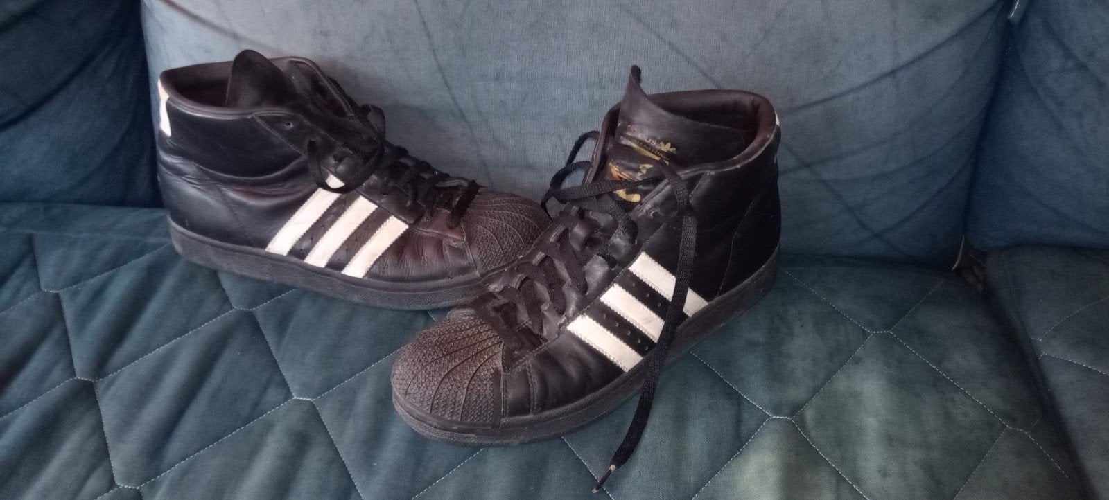 Adidas Superstar Up schoenen - Zwart/Wit - Maat 45 1/3, Zwart, Ophalen of Verzenden, Adidas, Gedragen