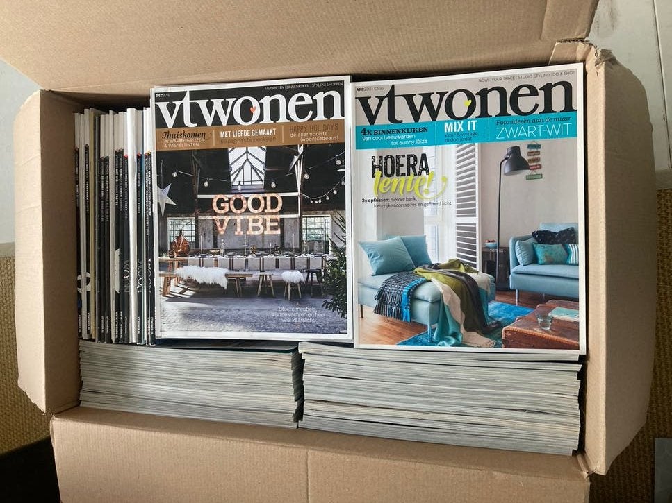 Doos vol mooie VT-Wonen tijdschriften, Ophalen, Zo goed als nieuw, Overige typen