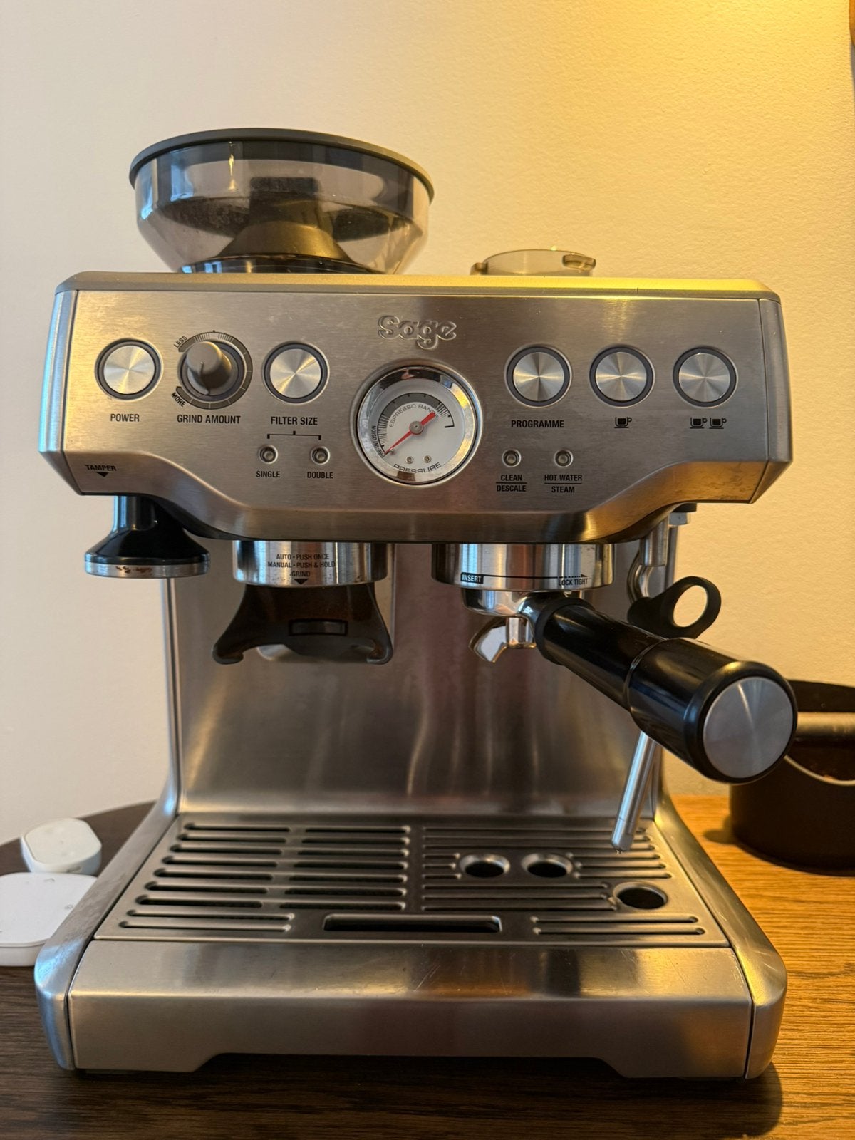 Sage barista express, Ophalen, Espresso apparaat, 10 kopjes of meer, Koffiebonen