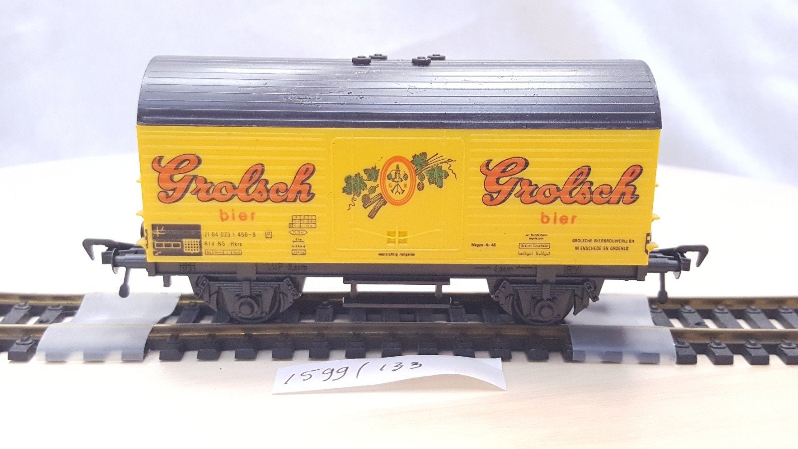 Fleischmann HO 5045 NS Grölsch bier koelwagon 1980, Gelijkstroom, Fleischmann, Wagon, Ophalen of Verzenden