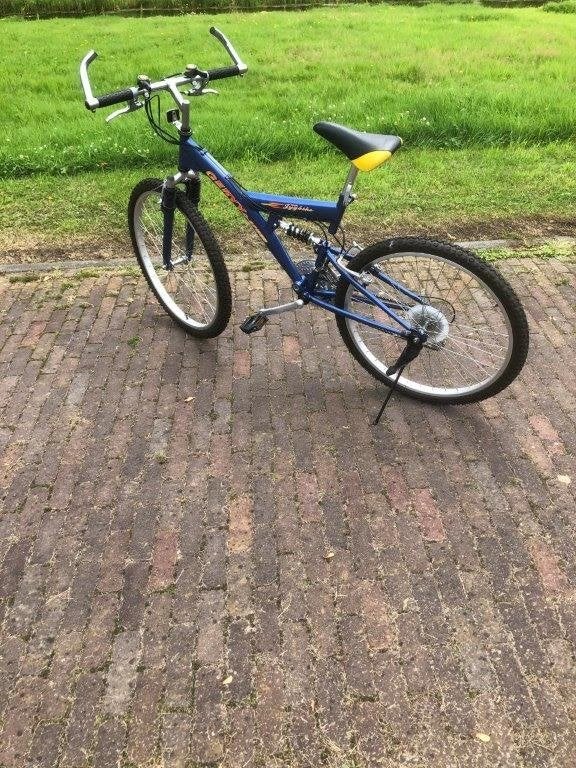 mountain bike 18 versneling mtb 26 inch mountainbike geveerd, Gebruikt, Schijfrem, Ophalen, Overige merken