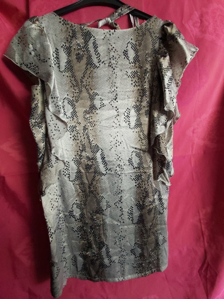 Jurk, M, by Second Female Copenhagen, open rug, cocktailjurk, Kleding | Dames, Maat 38/40 (M), Meerkleurig, Ophalen of Verzenden