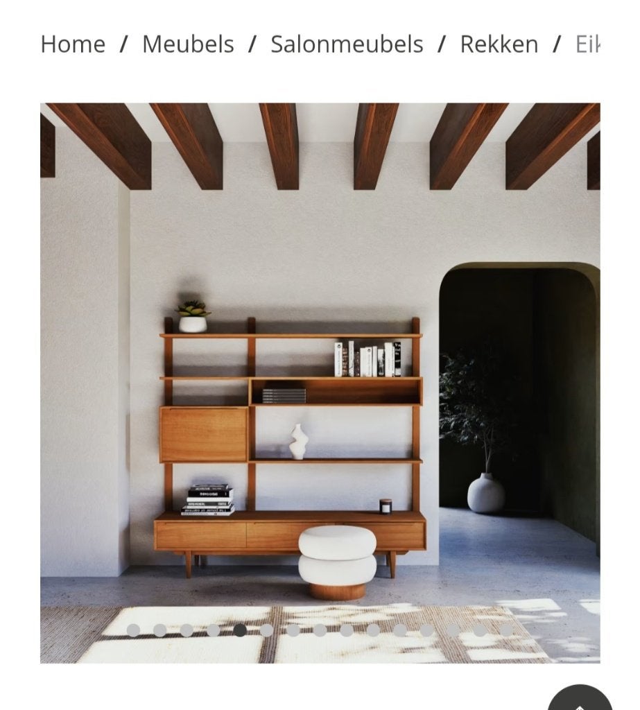 Maisons du Monde wandrek retro vintage jaren 60 Portobello, Huis en Inrichting, Kasten | Wandmeubels, Ophalen, Met klep(pen), 150 tot 200 cm