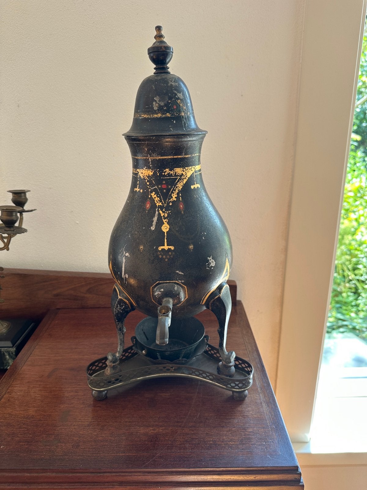 antieke Tinnen Kraantjeskan, Antiek en Kunst, Ophalen