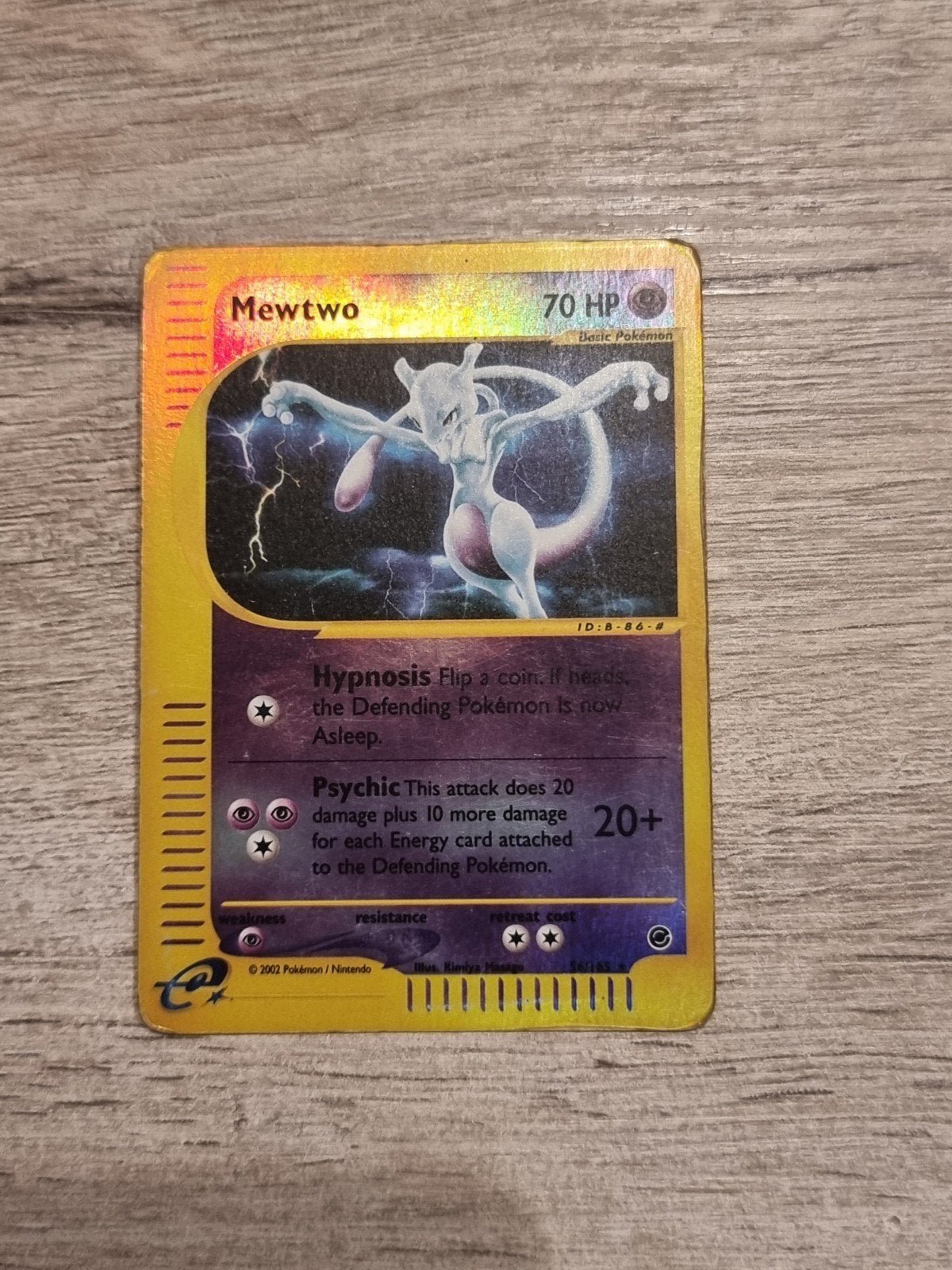 Mewtwo 56/165 reverse holo vintage Pokémon kaart, Ophalen of Verzenden, Nieuw, Losse kaart, Foil