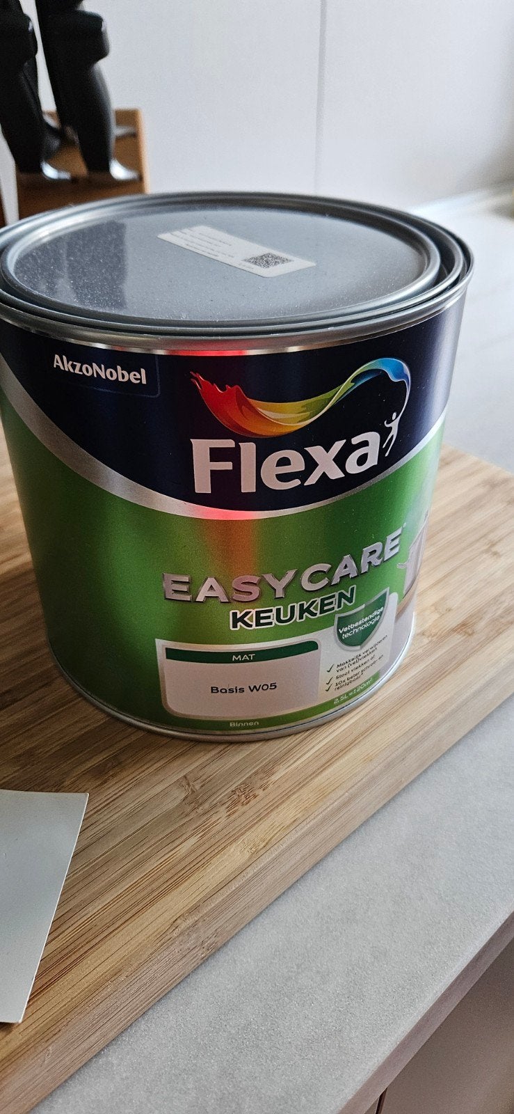 2 nieuwe blikken verf van 2,5 liter per stuk, 5 tot 10 liter, Beige, Nieuw, Ophalen of Verzenden