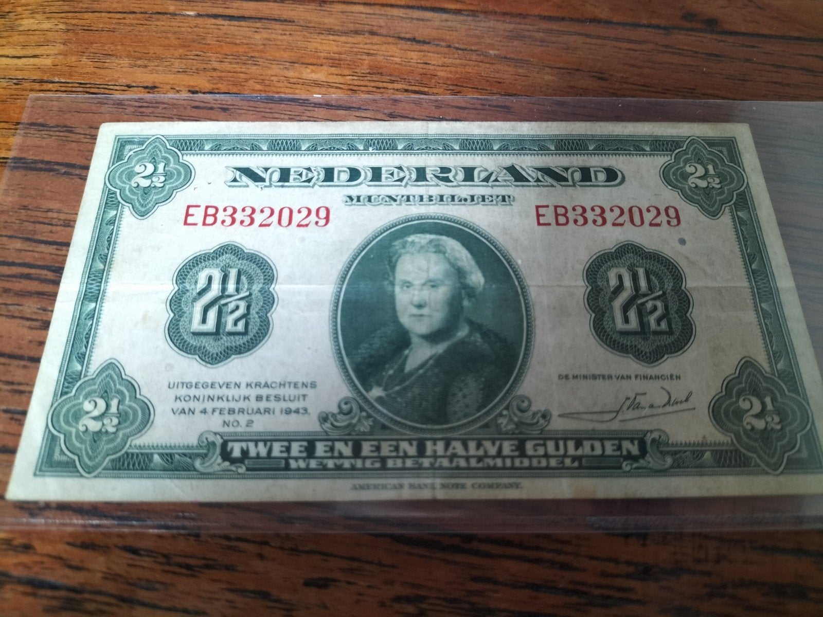 Zeldzaam 2,5 gulden biljet uit 1943 - Koningin Wilhelmina, Postzegels en Munten, Bankbiljetten | Nederland, Ophalen of Verzenden