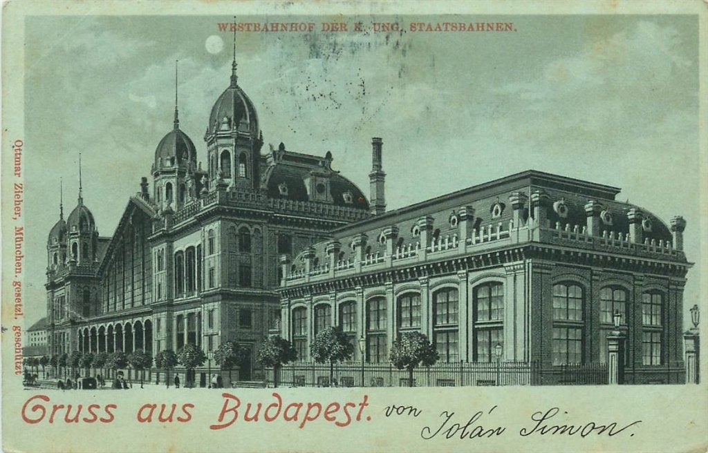 379-003-011 Budapest Westbahnhof, Verzamelen, Ansichtkaarten | Buitenland, Overig Europa, Voor 1920, Verzenden