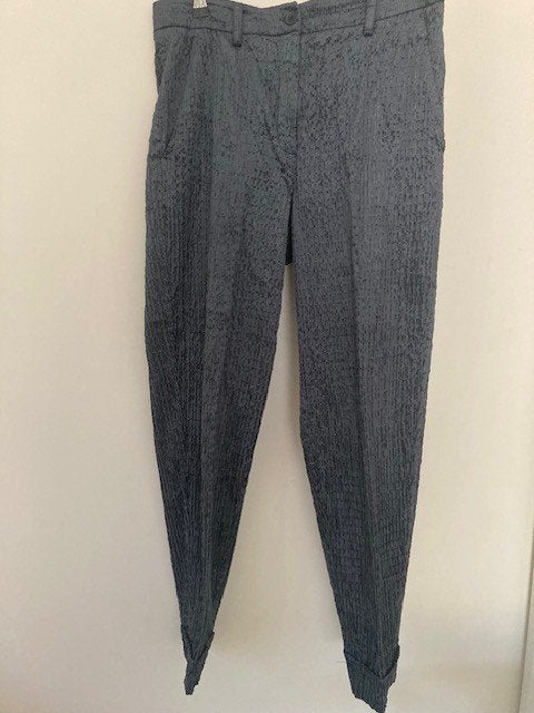 Stijlvolle blauwgrijze Annette Gortz broek met textuur, Annette Gortz, Ophalen of Verzenden, Zo goed als nieuw, Maat 36 (S)