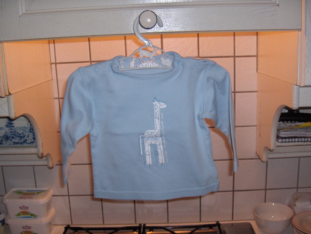 Lief licht blauw katoenen shirtje DUCKY BEAU 62 prima staat, Gebruikt, Ophalen of Verzenden, Ducky Beau, Jongetje
