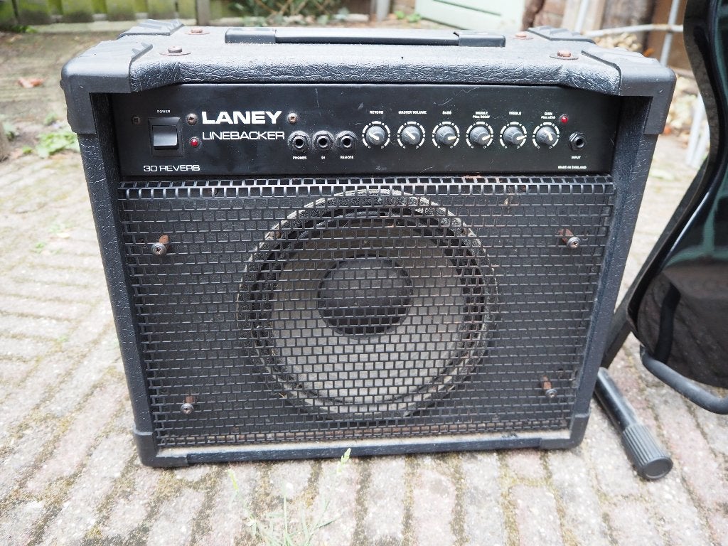 Vintage Laney Linebacker 30 Reverb in topconditie., Ophalen, Gebruikt, Minder dan 50 watt