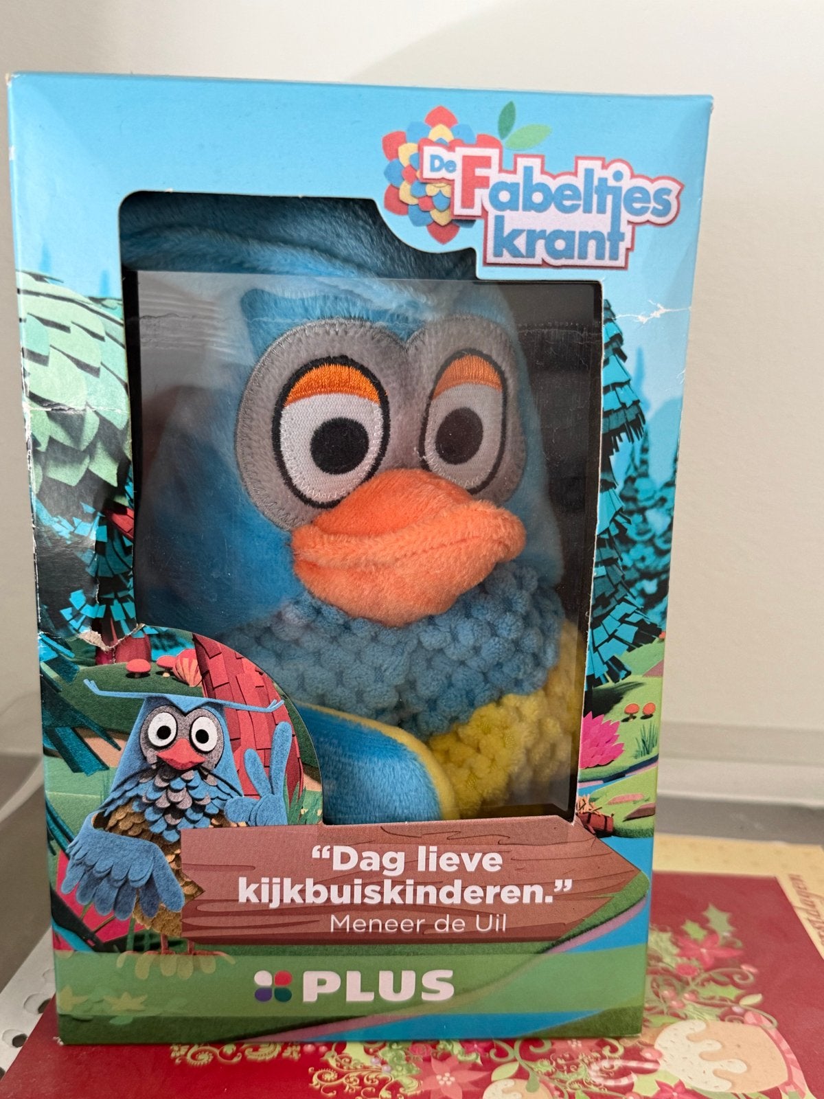 Handpop Meneer de Uil - De Fabeltjeskrant (PLUS), Ophalen, Met doos, Overige merken, Overige karakters