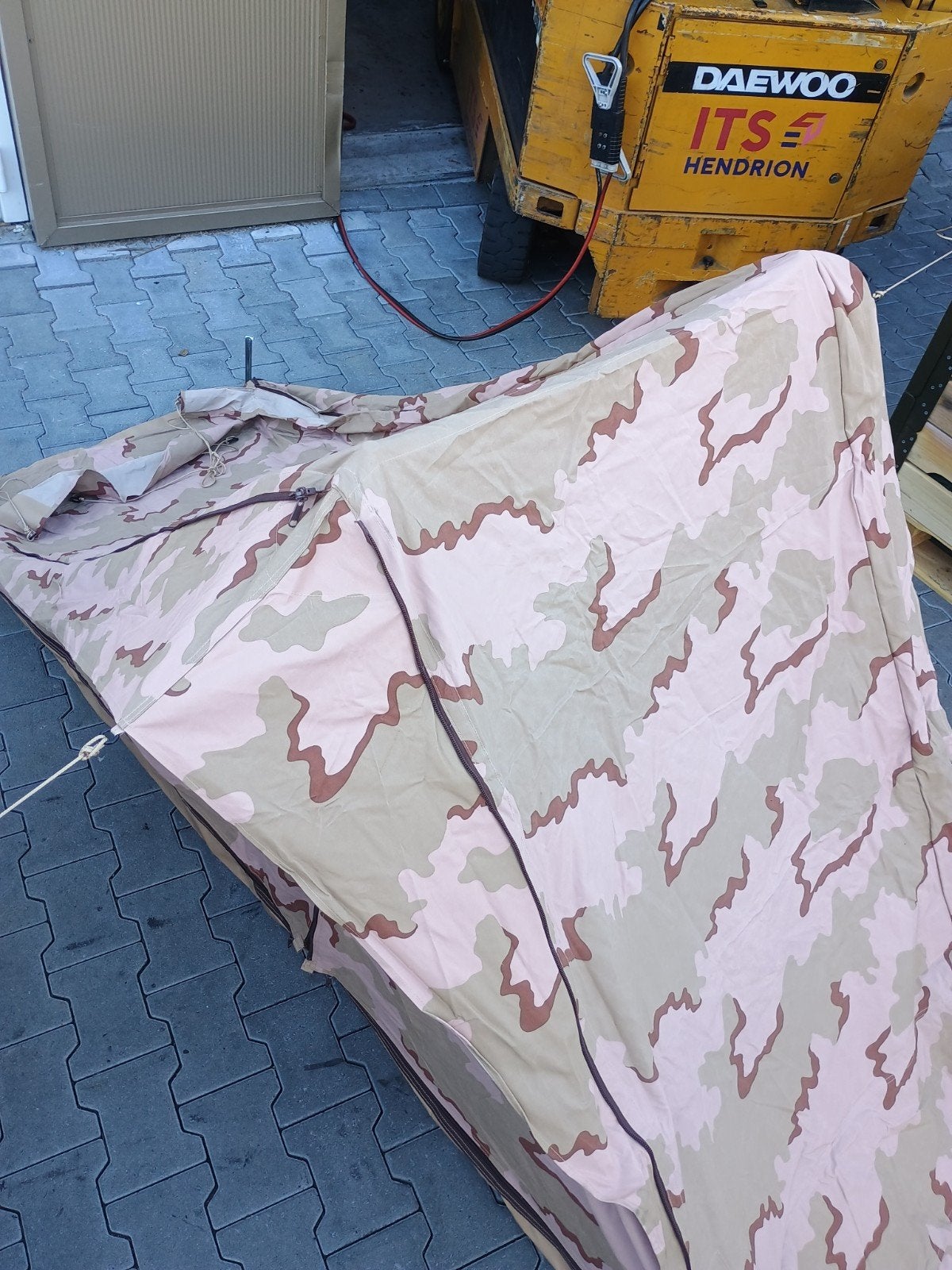Militair camouflage tentzeil / basha, Caravans en Kamperen, Ophalen of Verzenden, Gebruikt, Tot en met 2