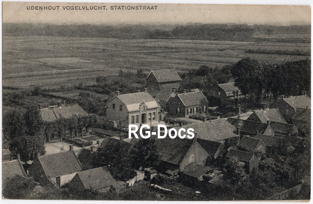 Ansichtkaart Briefkaart Trein Station Udenhout 1932, Ophalen of Verzenden, 1920 tot 1940, Gelopen, Noord-Brabant