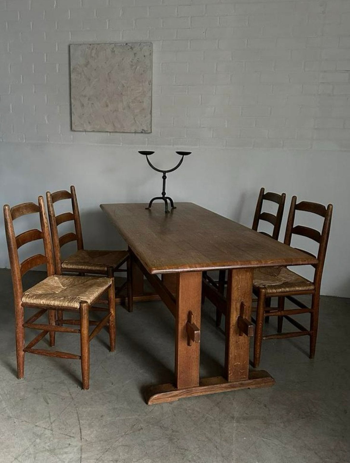 Prachtige massief houten klooster(?) tafel, Ophalen, Gebruikt, Landelijk, klooster, medievalcore, middeleeuws, 50 tot 100 cm
