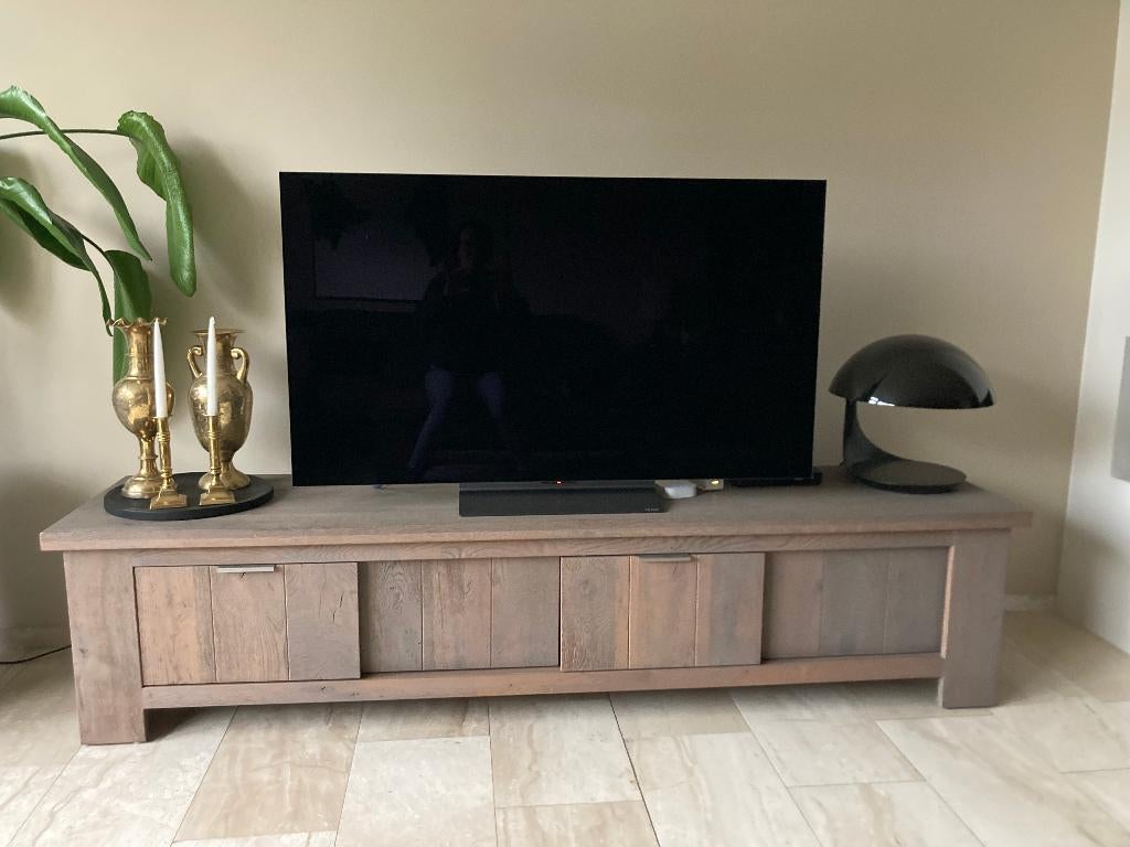Hofstede Raanhuis TV-meubel Salland 221 breed, Ophalen, Modern, landelijk, Eikenhout, Zo goed als nieuw