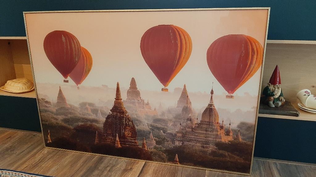 Luchtballonnen schilderij, Antiek en Kunst, Ophalen