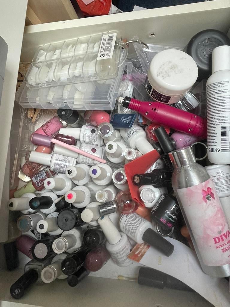 gellak, acryl, Ophalen of Verzenden, Zo goed als nieuw, Overige kleuren, Handen en Nagels