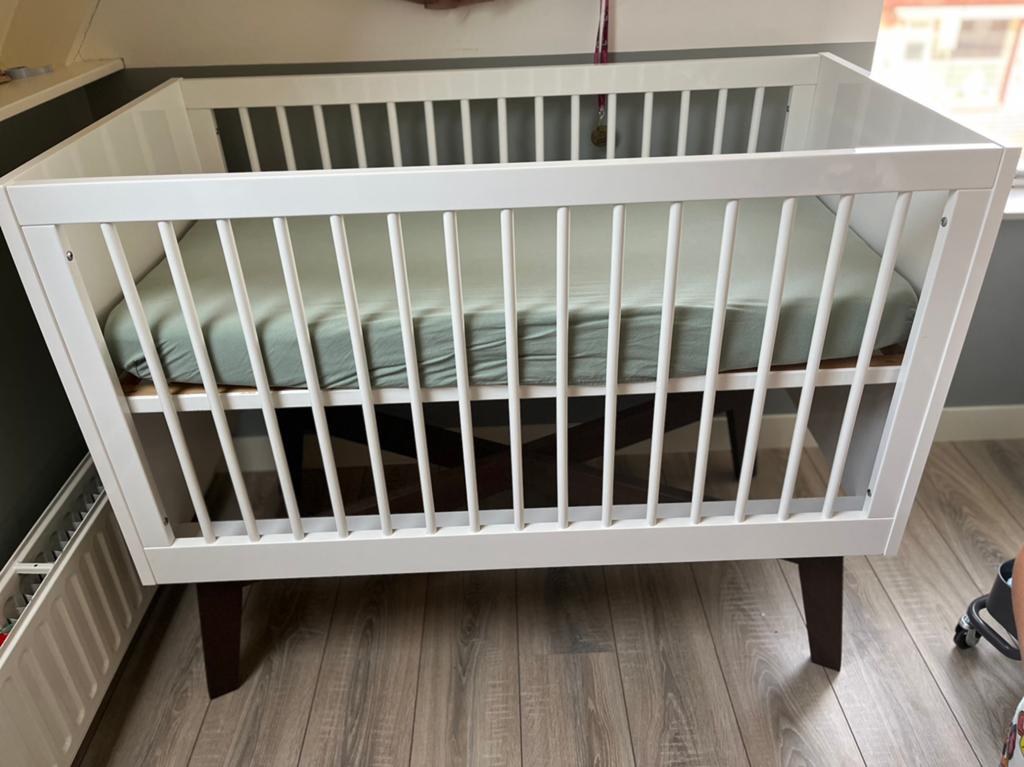 Kidsmill sixties ledikant meegroei peuterbed 60x120, Ophalen, Zo goed als nieuw, Ledikant