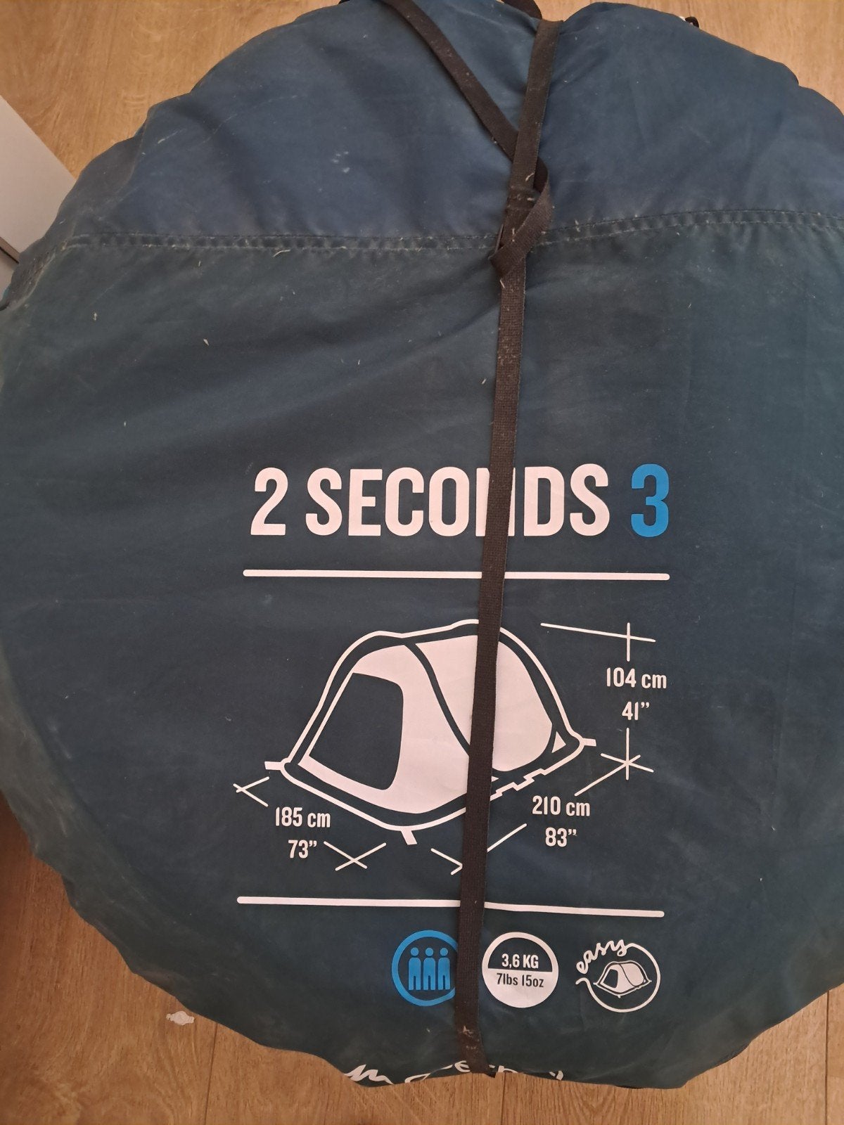 Quecha 2 seconds 3 tent, Ophalen, Gebruikt, Tot en met 3