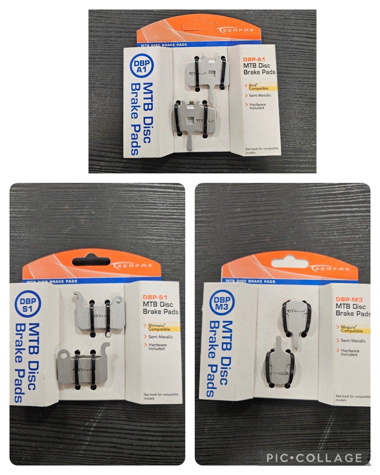 MTB Disc Brake pads DBP-A1/DBP-S1/DPB-M3, rem, Serfas, nieuw, Fietsen en Brommers, Ophalen of Verzenden, Nieuw, Remmen, Serfas
