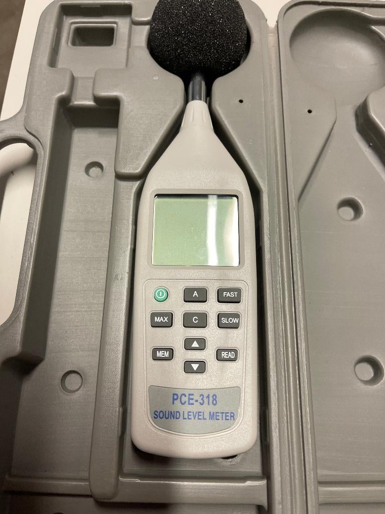 PCE-318 sound level meter geluidsmeter met koffer en handl., Doe-het-zelf en Verbouw, Meetapparatuur, Ophalen of Verzenden, Nieuw
