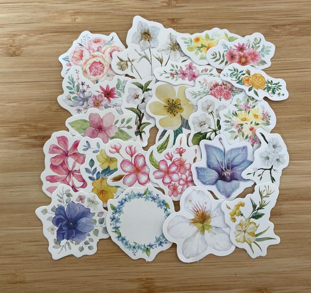Bloemen stickers, Verzenden, Nieuw, Meerdere stickers