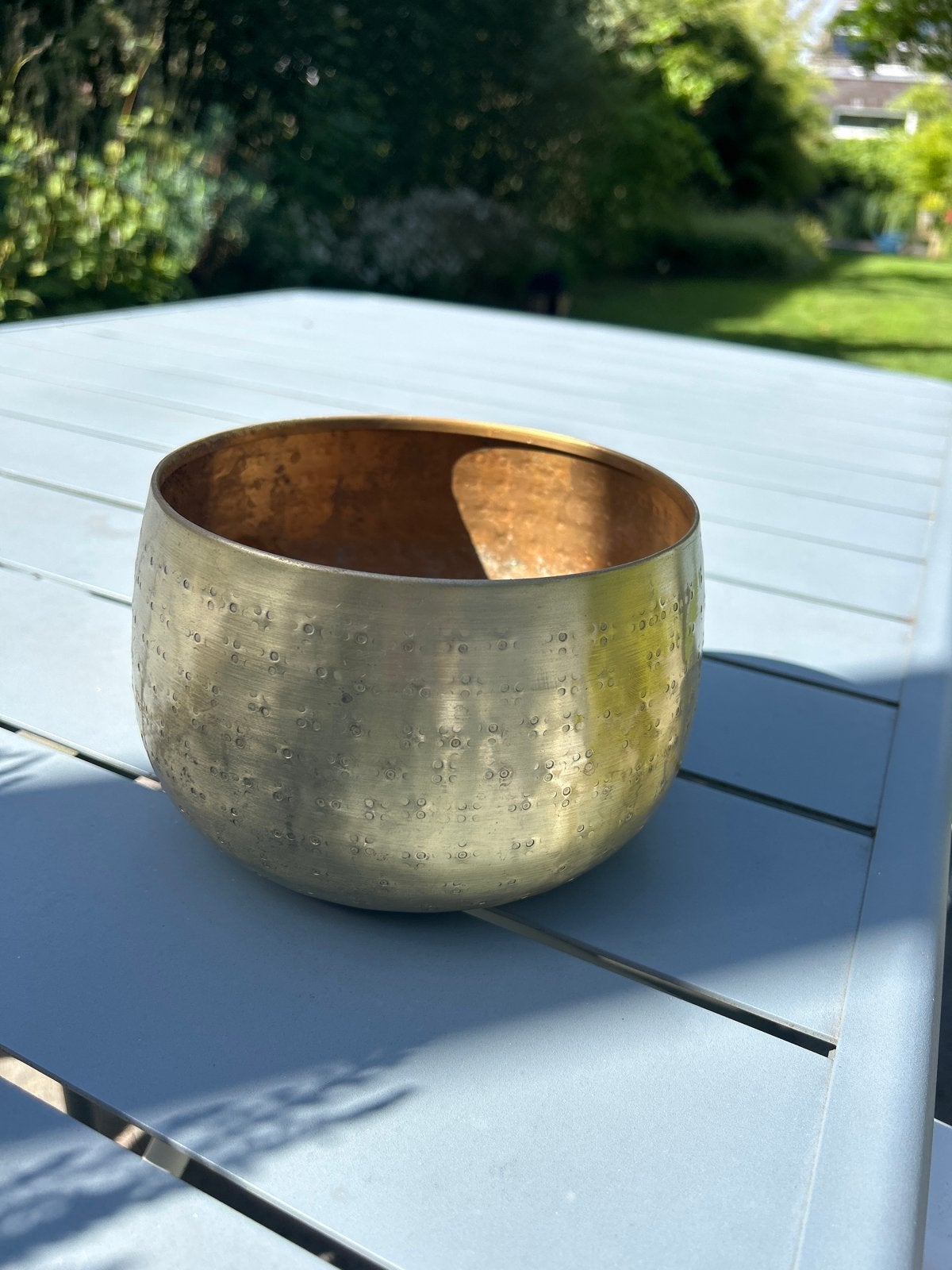 Decoratieve gouden schaal - Gina Da, Ophalen, Gebruikt, Goud, Metaal