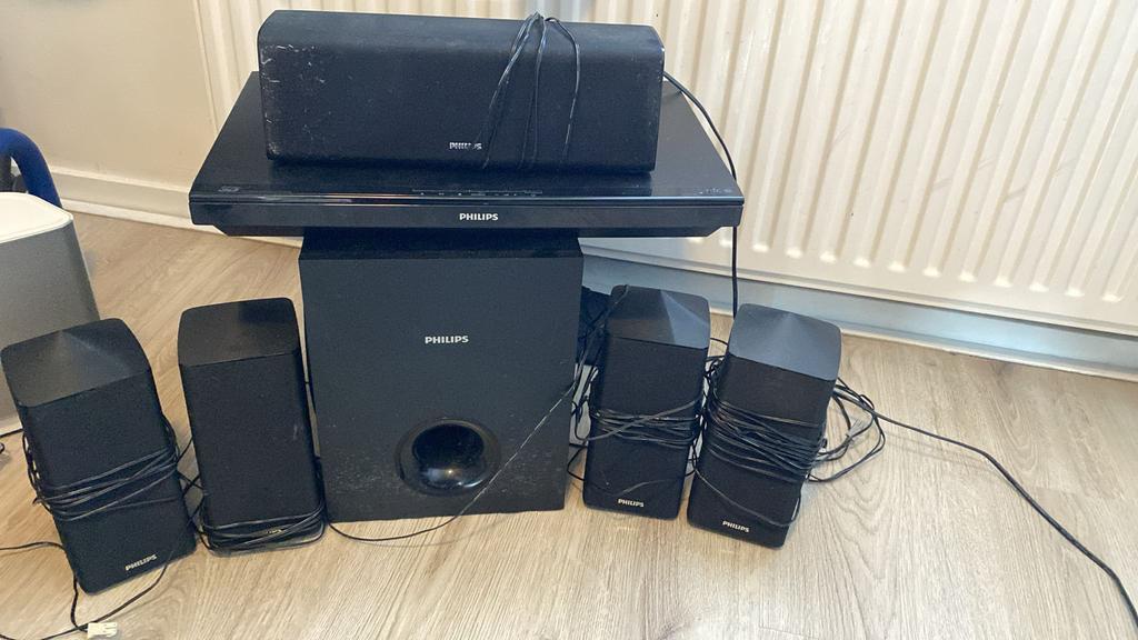 Philips Home Cinema Set met Blu-ray speler en 5.1 geluid, Philips, Gebruikt, Blu-ray-speler, 70 watt of meer