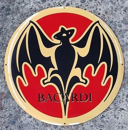Bacardi emaillen reclame decoratie bord cafe kroeg mancave, Reclamebord, Ophalen of Verzenden, Zo goed als nieuw, Info@americansaleshop.nl