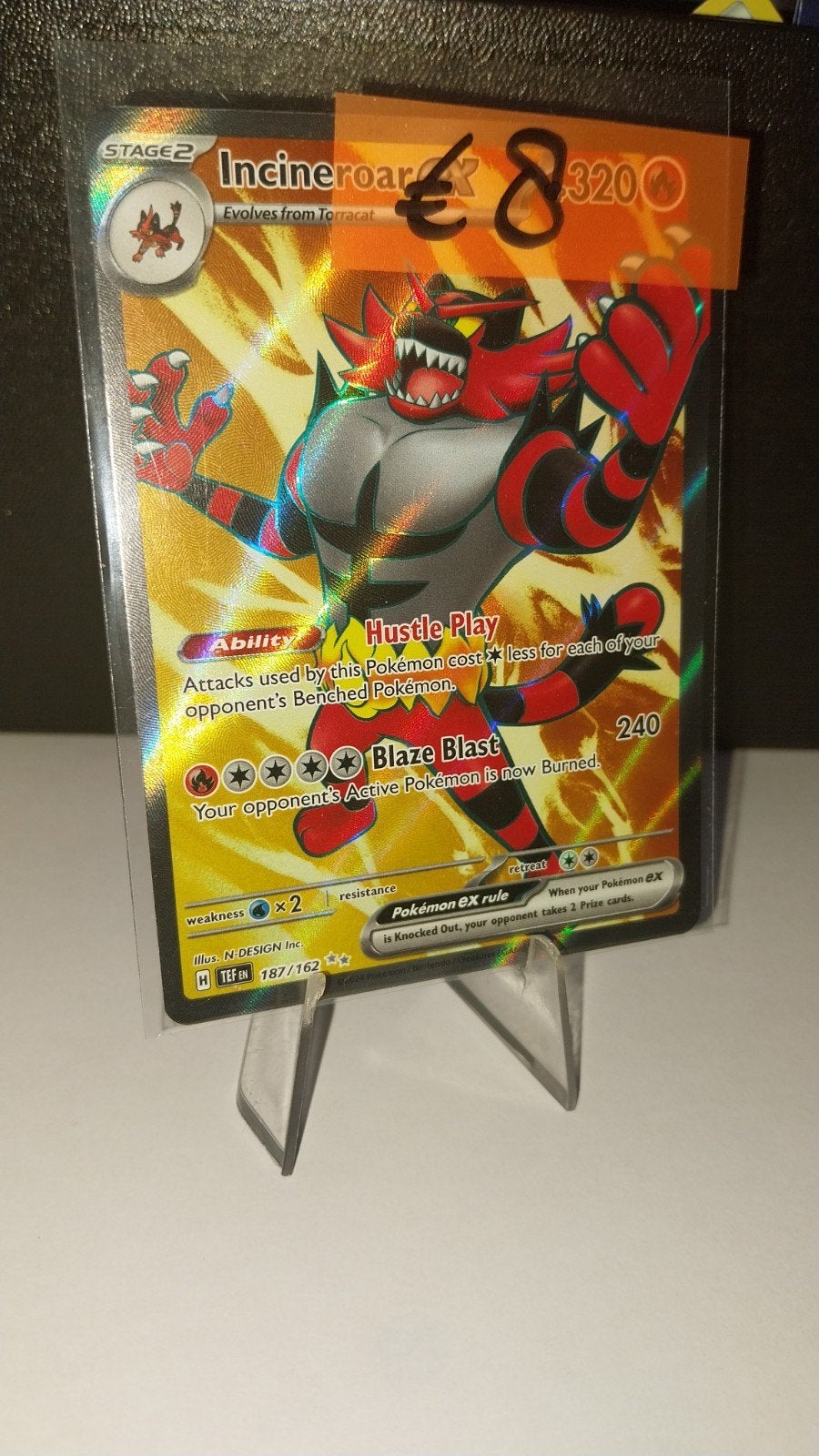 Incineroar ex 187/162 Temporal Forces Pokémon kaart, Ophalen of Verzenden