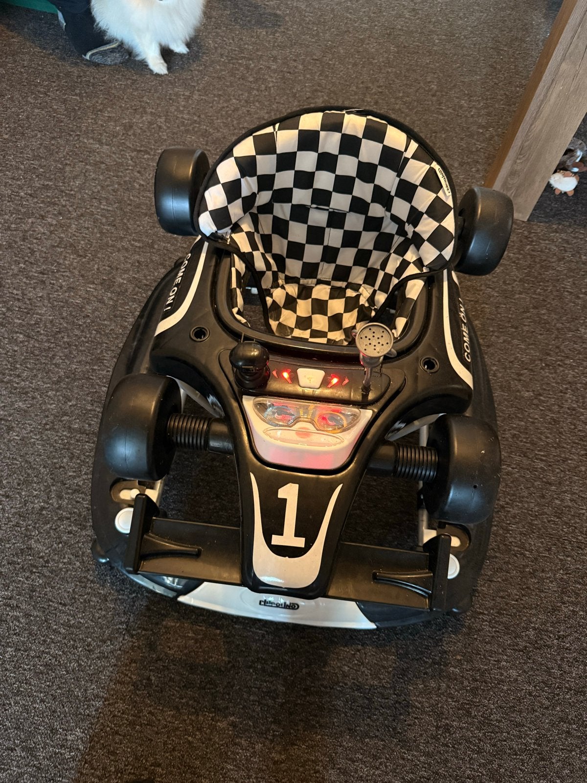 Chicco Baby Walker Formule 1 - Zwart/Wit, Ophalen of Verzenden, Gebruikt, Auto, Met licht