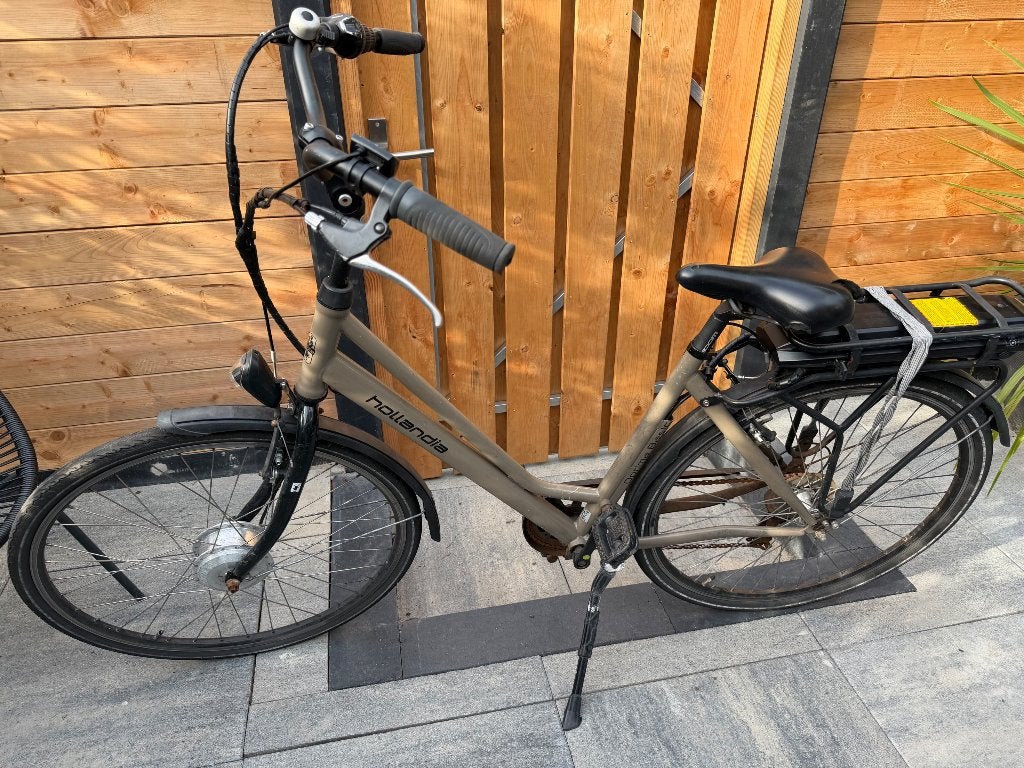 Hollandia elektrische fiets - geen slot, Fietsen en Brommers, Gebruikt, Velgrem, 47 tot 50 cm, Versnellingen