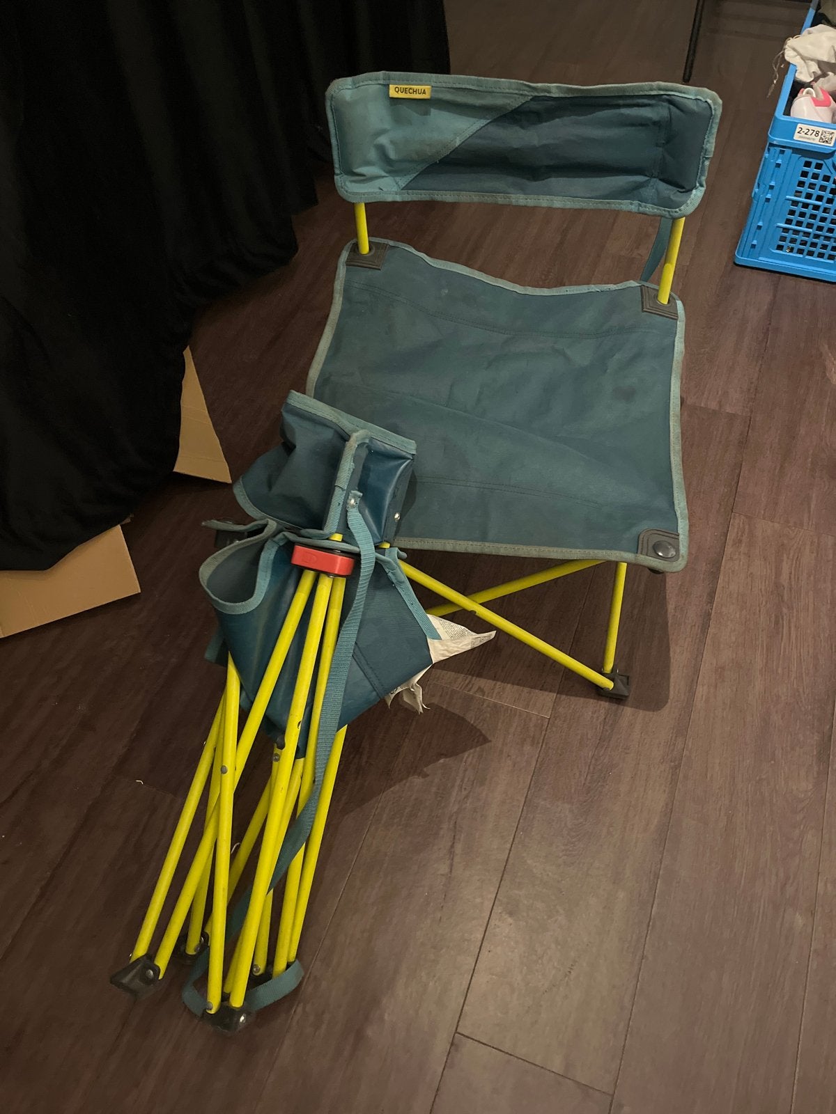 2x Quechua opvouwbare campingstoel - Gebruikt, Caravans en Kamperen, Ophalen, Gebruikt